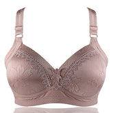 Women's Push Up Bras Wireless Bras Full Coverage Pure Color Hook & Eye Cotton 1PC Black Blue , Plus Size